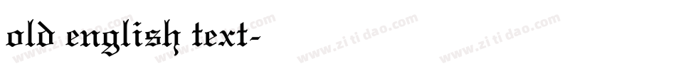 old english text字体转换